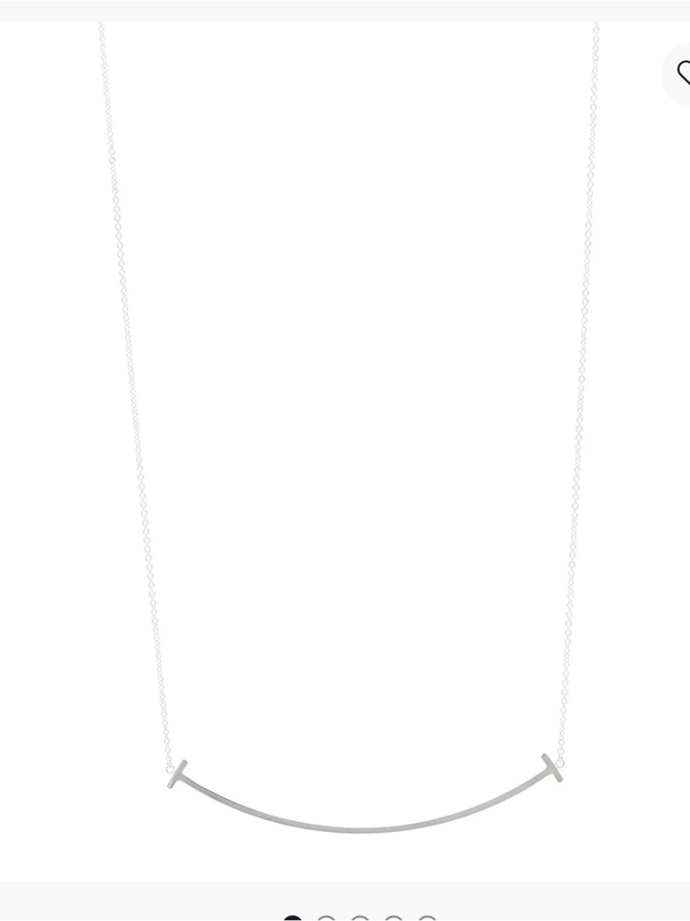 Tiffany T Smile Pendant in Silver, Large